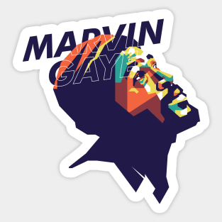 Marvin Gaye on WPAP art Sticker